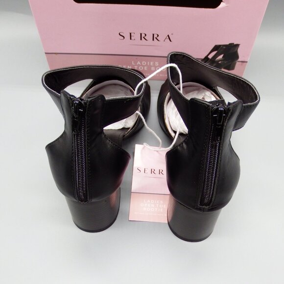 SERRA Women's Size 10 Black Open Toe Bootie Test Worn With Imperfections Damage - Picture 4 of 16